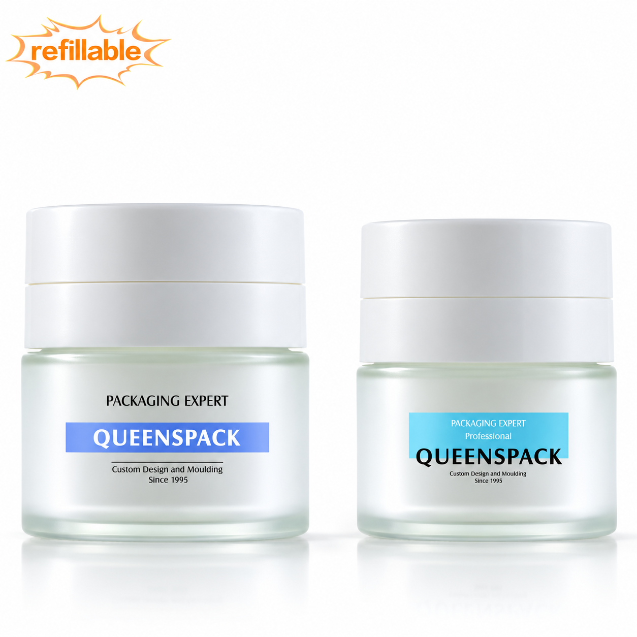 Q0360 Glass cream bottle