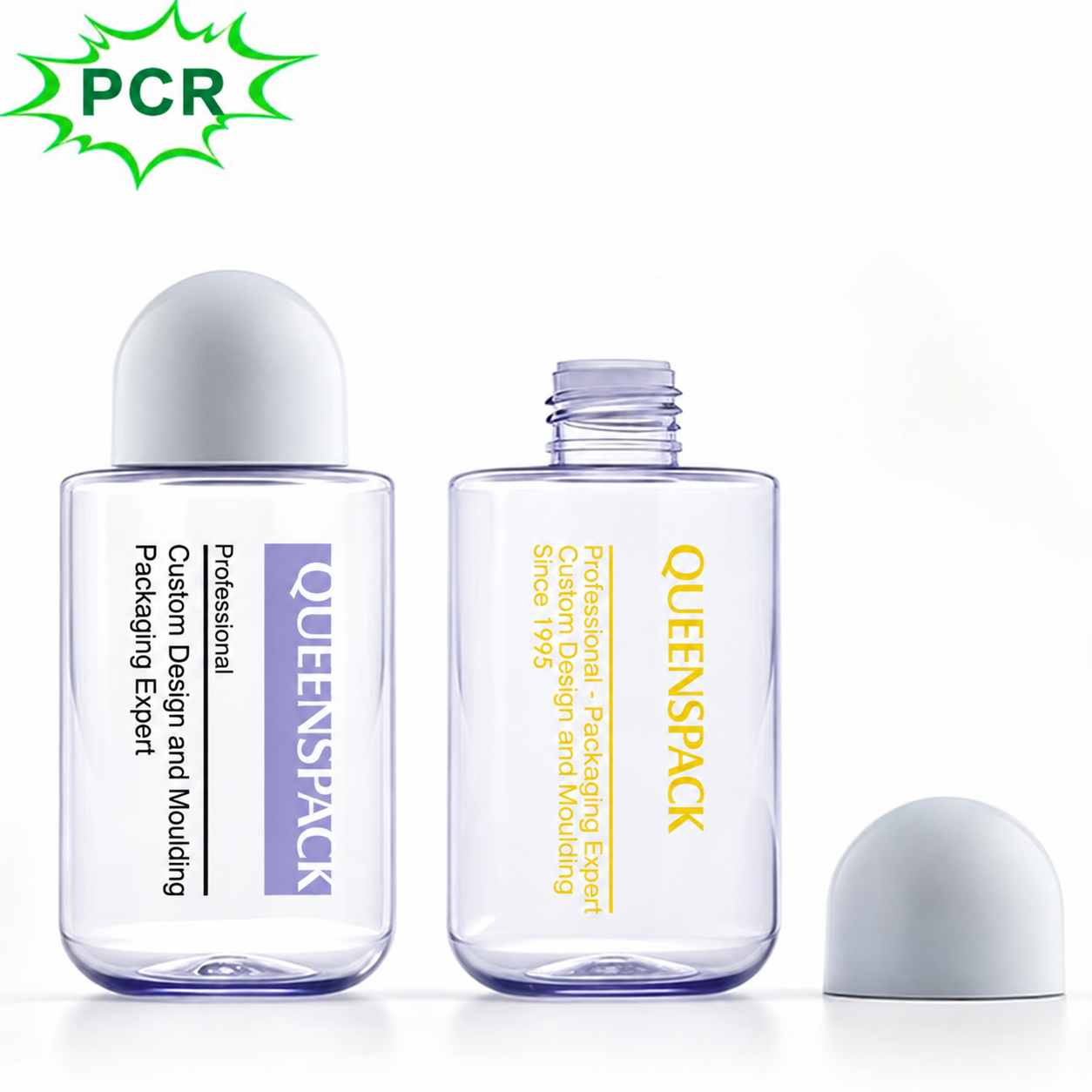 Rounded bottom PET lotion bottle